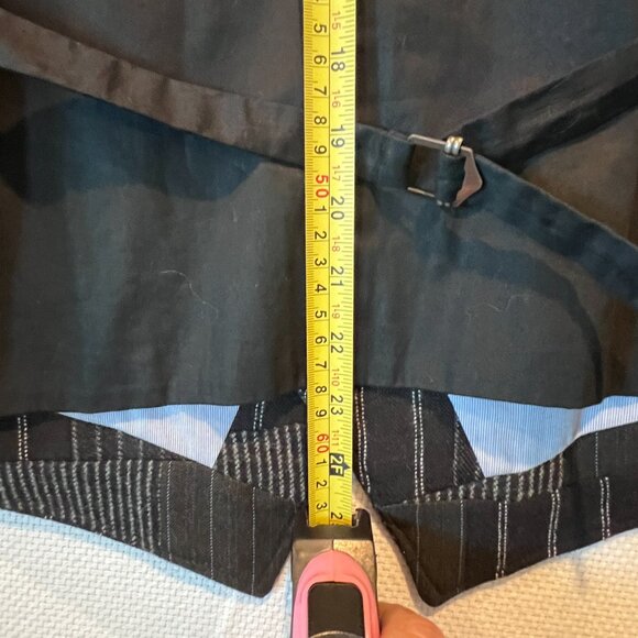 Express‎ Men's Vest Size L Patchwork Wool Blend Black Gray Stripe Herringbone - Picture 5 of 10